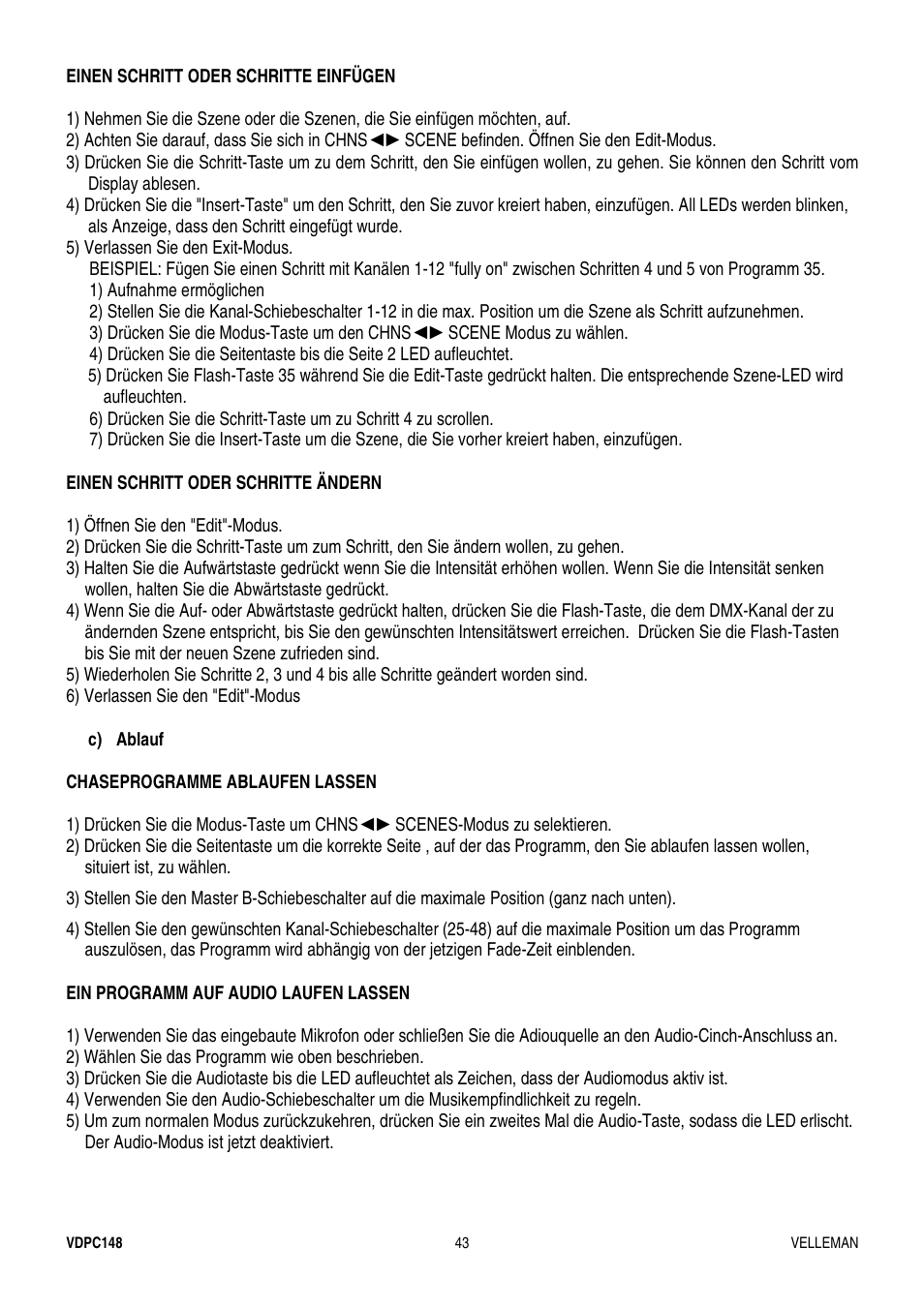 Velleman VDPC148 User Manual | Page 43 / 46
