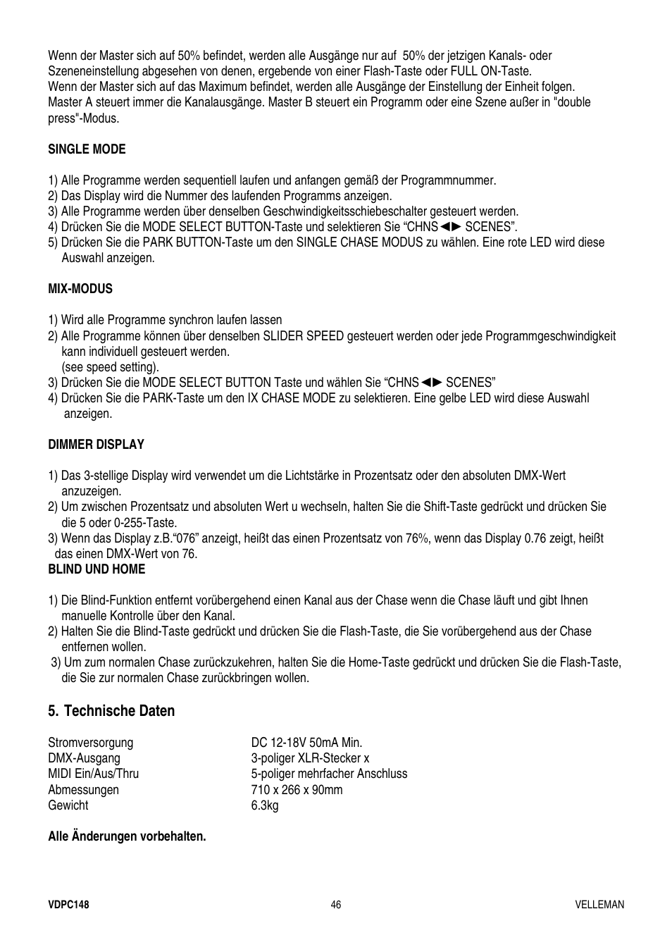 Velleman VDPC148 User Manual | Page 46 / 46