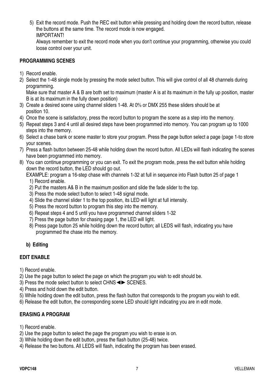 Velleman VDPC148 User Manual | Page 7 / 46