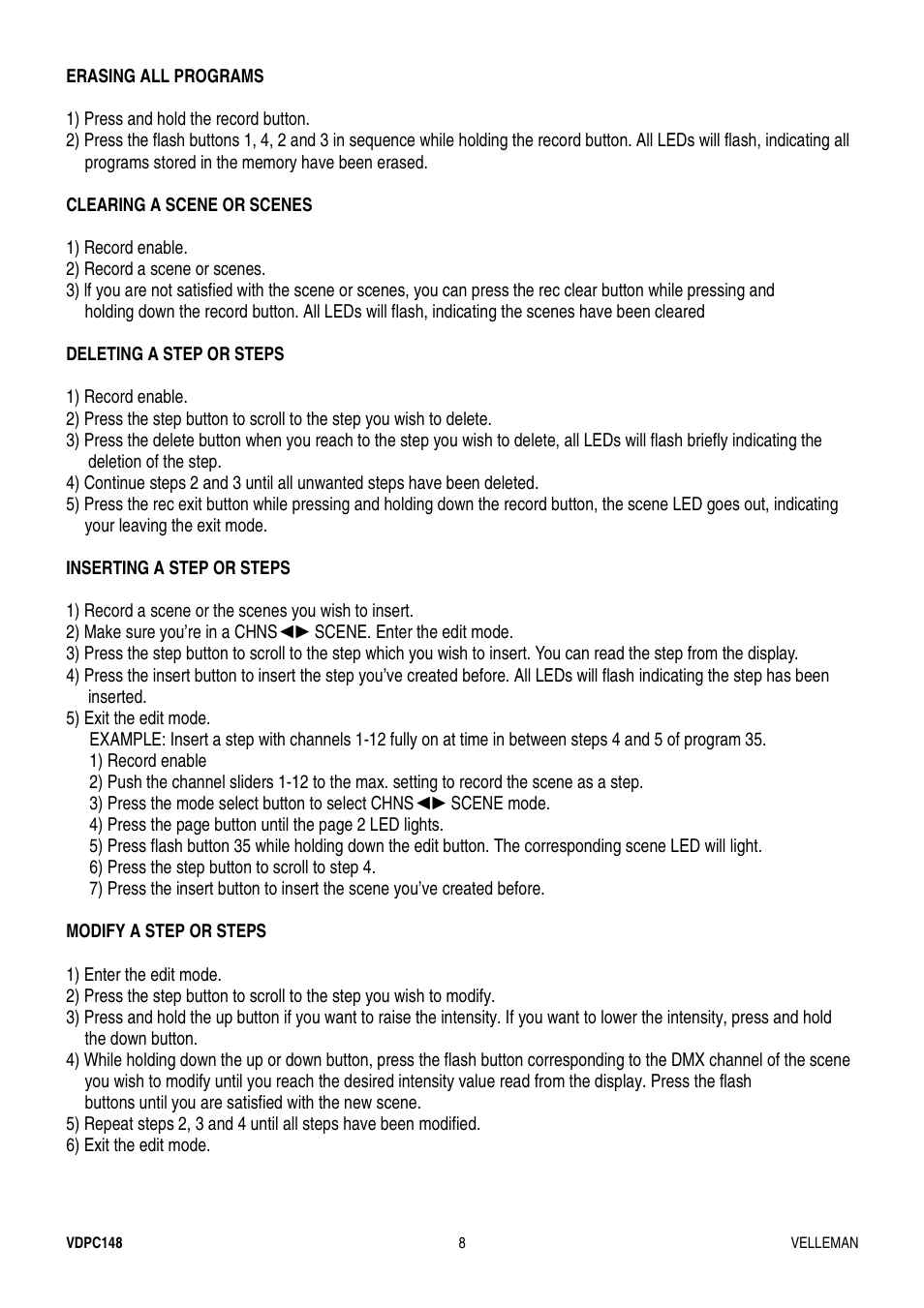 Velleman VDPC148 User Manual | Page 8 / 46