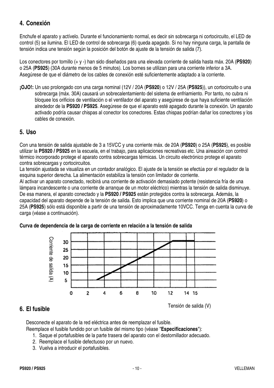 Velleman PS925 User Manual | Page 10 / 13