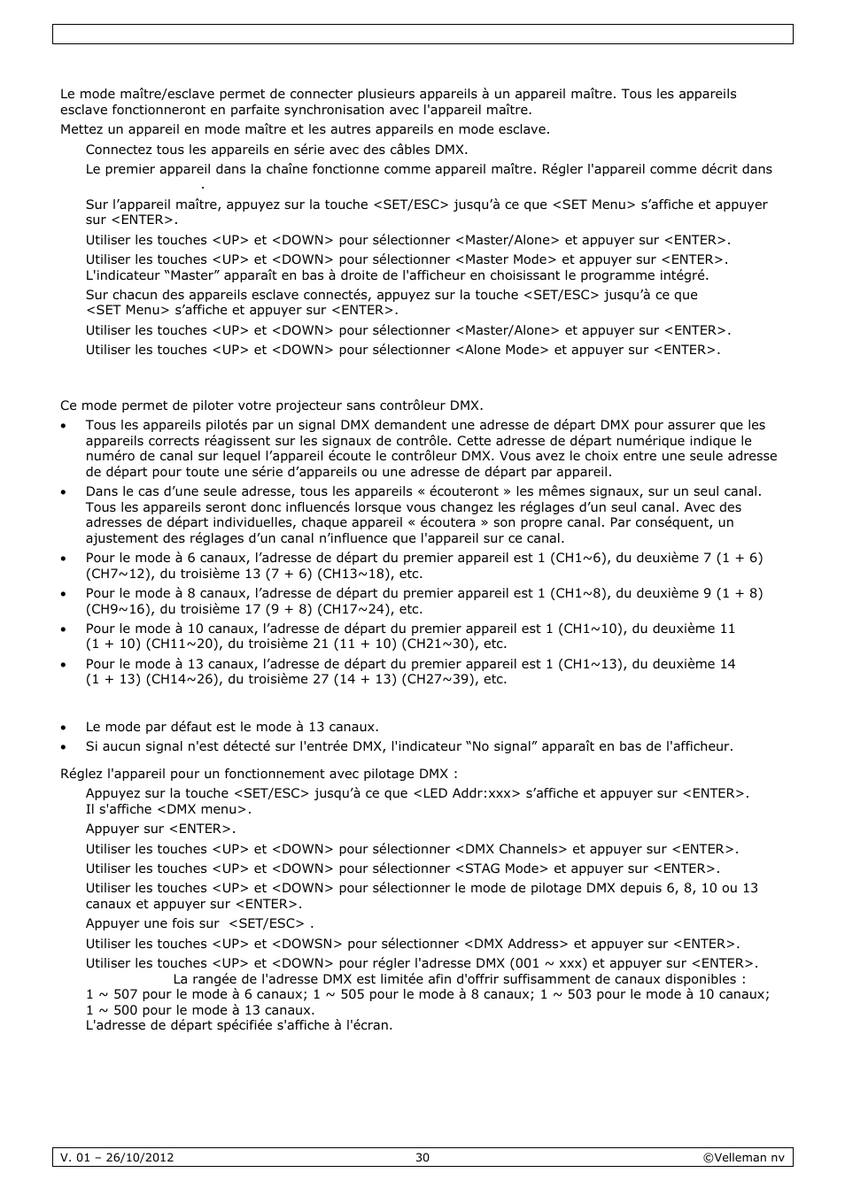 Velleman VDPL1203MHRGBW User Manual | Page 30 / 58