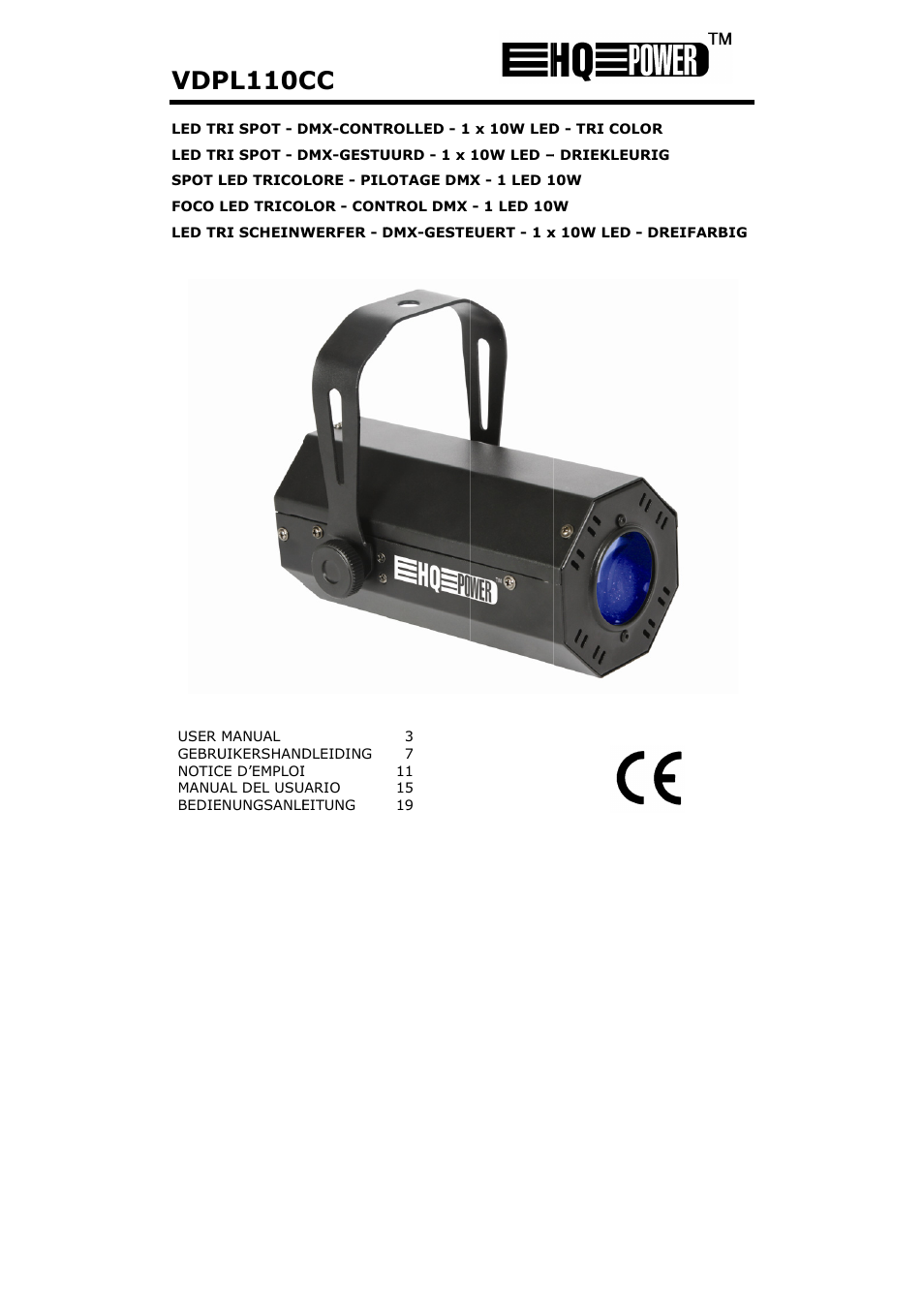 Velleman VDPL110CC User Manual | 25 pages
