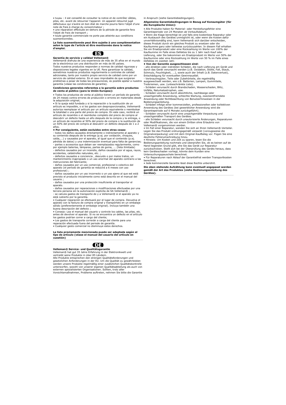 Velleman VDPL110CC User Manual | Page 25 / 25