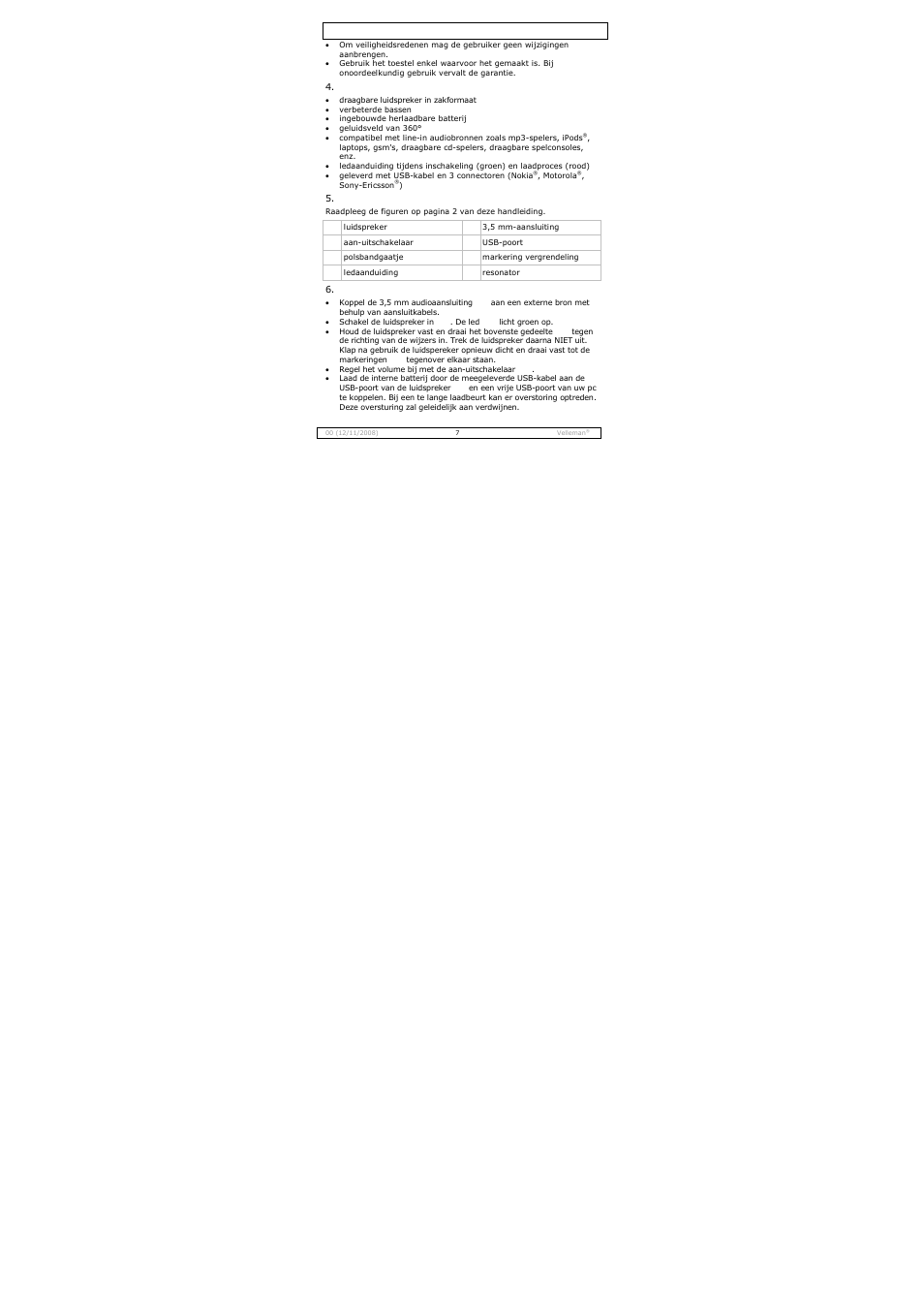 Pcmpsp | Velleman PCMPSP User Manual | Page 7 / 17