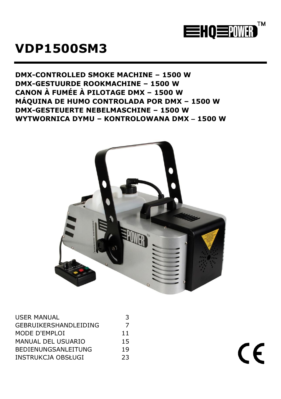 Velleman VDP1500SM3 User Manual | 29 pages