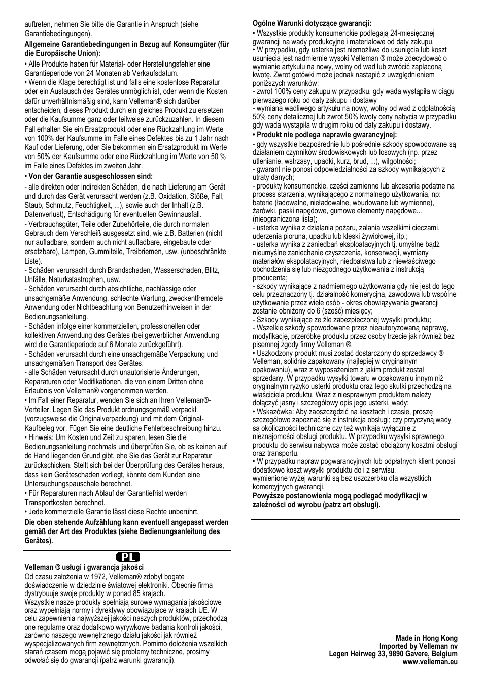 Velleman VDP1500SM3 User Manual | Page 29 / 29