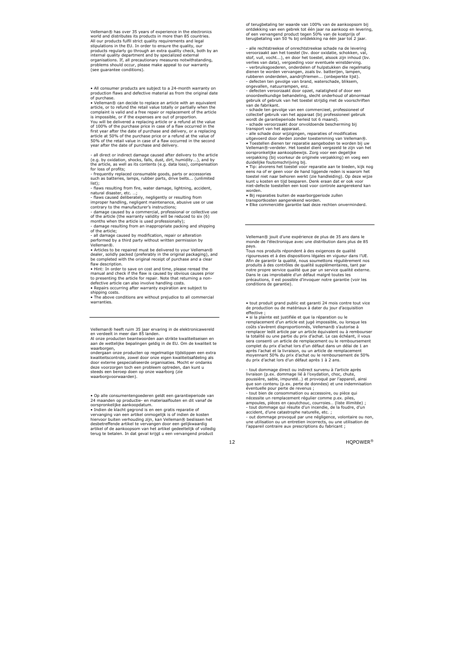 Velleman VDSMB15 User Manual | Page 12 / 13