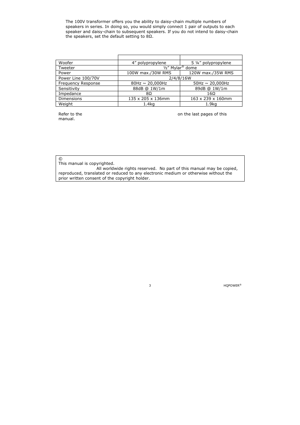 Technical specifications | Velleman VDSMB15 User Manual | Page 3 / 13
