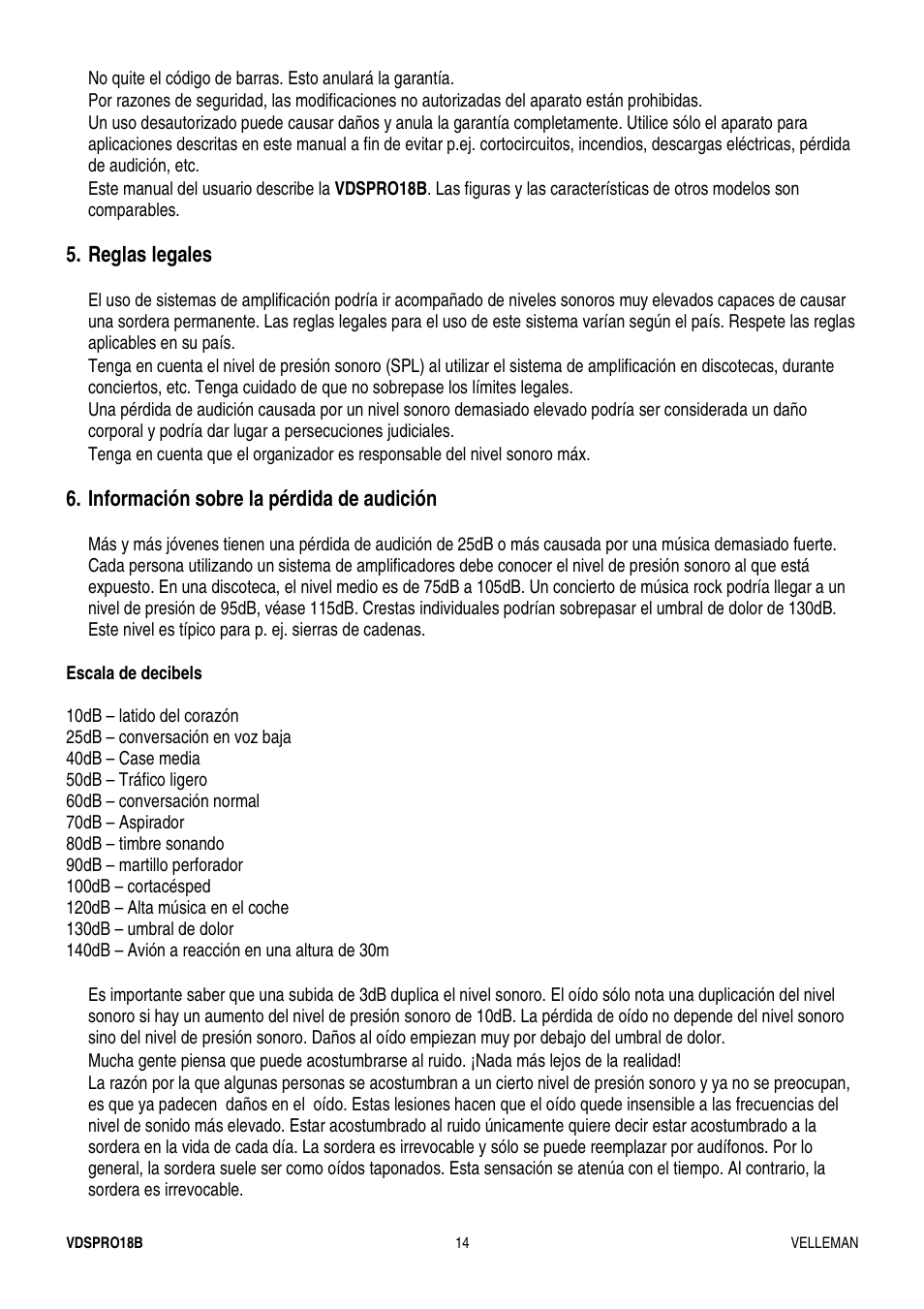 Velleman VDSPRO18B User Manual | Page 14 / 21