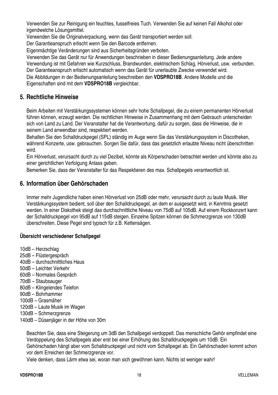 Velleman VDSPRO18B User Manual | Page 18 / 21