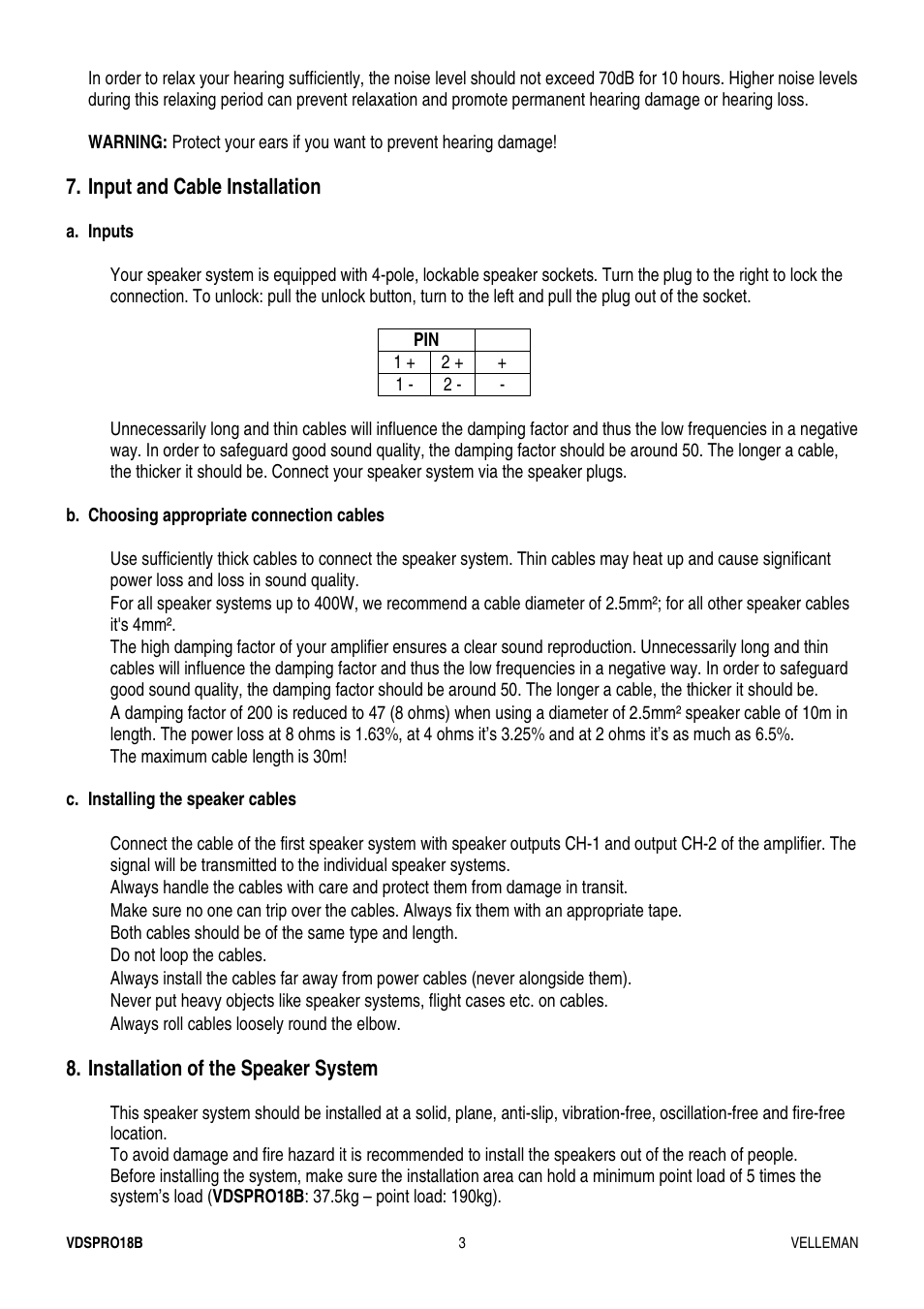 Velleman VDSPRO18B User Manual | Page 3 / 21