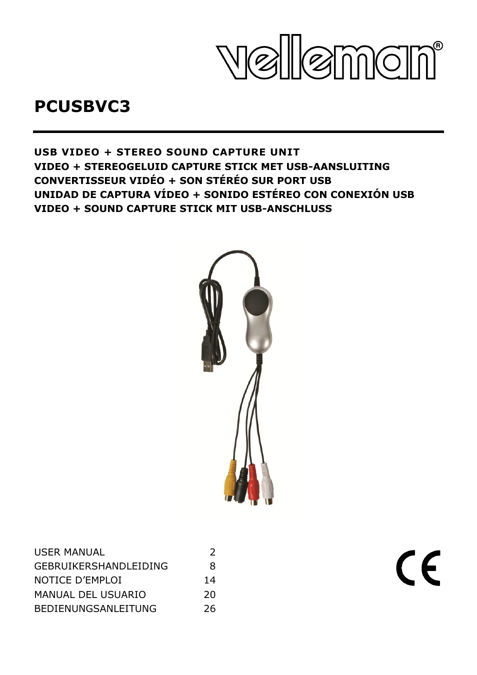 Velleman PCUSBVC3 User Manual | 33 pages