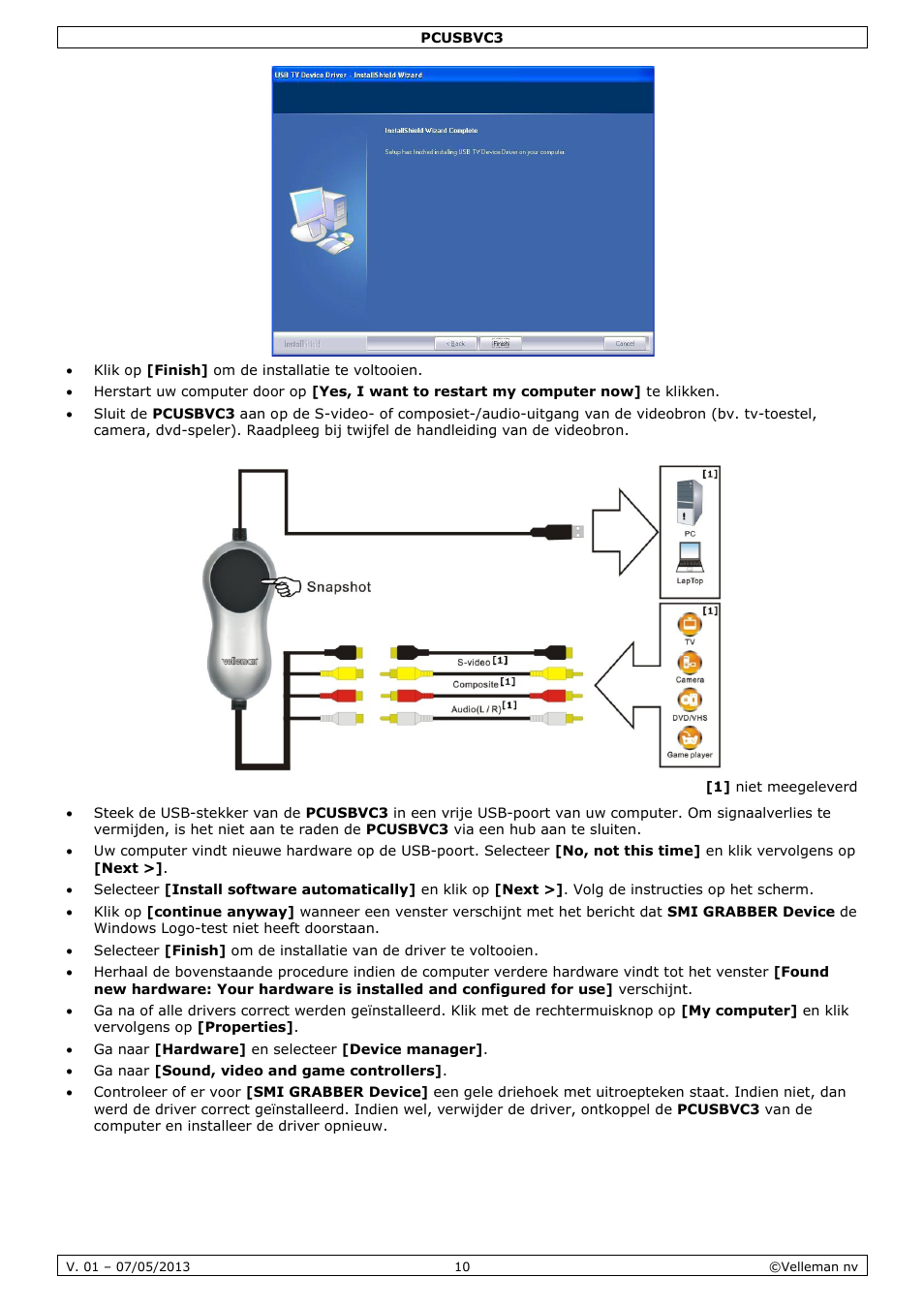 Velleman PCUSBVC3 User Manual | Page 10 / 33