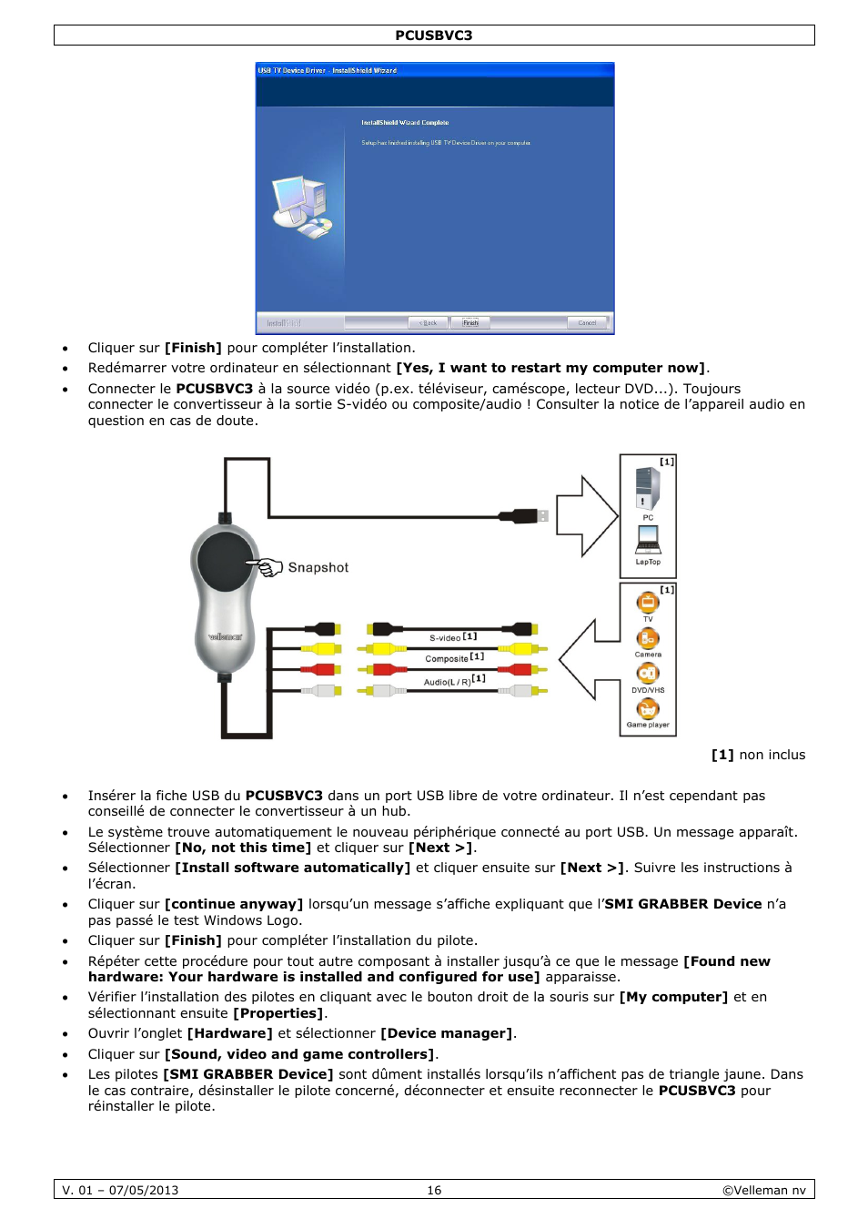 Velleman PCUSBVC3 User Manual | Page 16 / 33