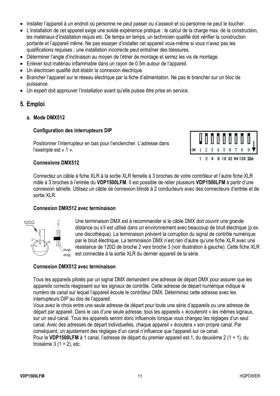 Velleman VDP1500LFM User Manual | Page 11 / 22