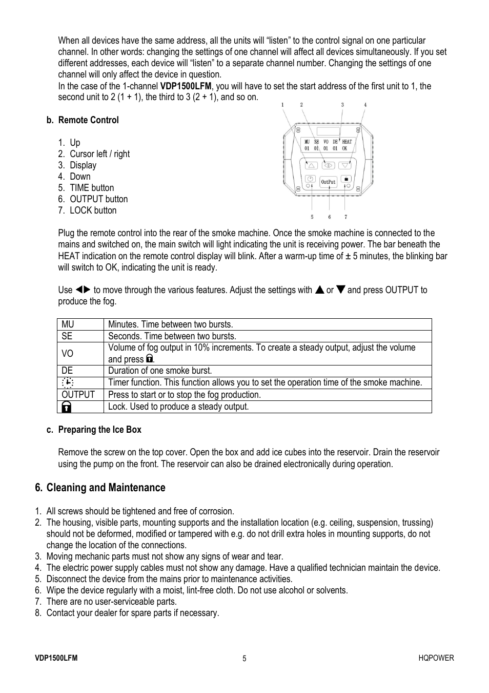 Velleman VDP1500LFM User Manual | Page 5 / 22