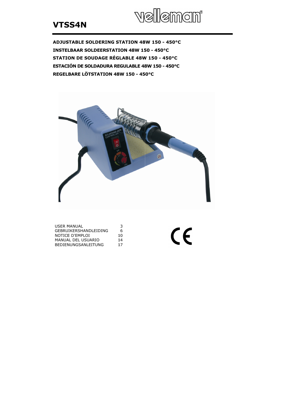 Velleman VTSS4N User Manual | 24 pages