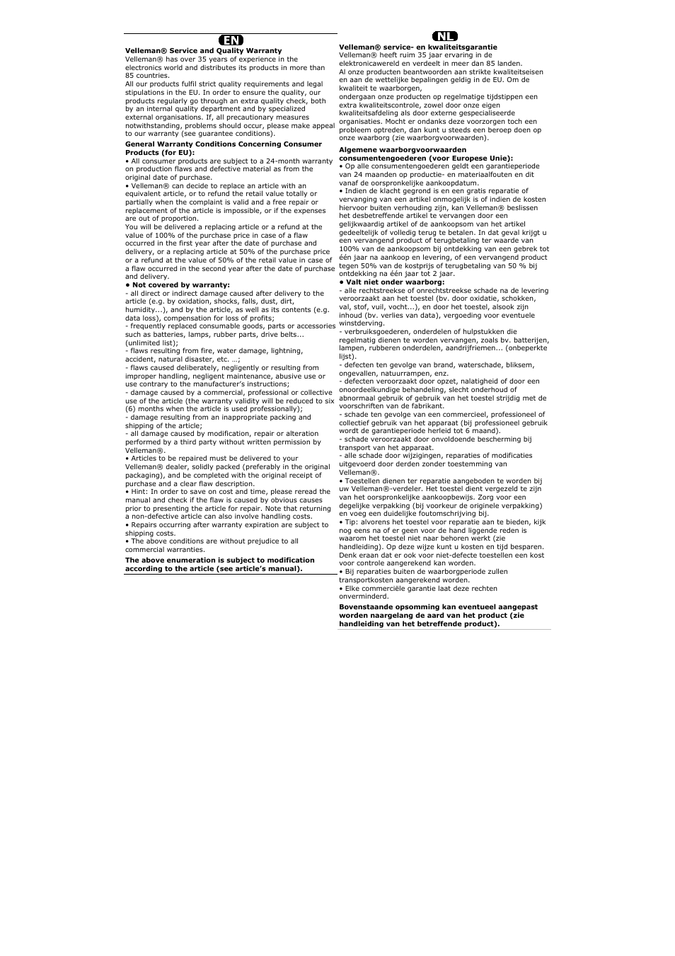 Velleman VTSS4N User Manual | Page 22 / 24