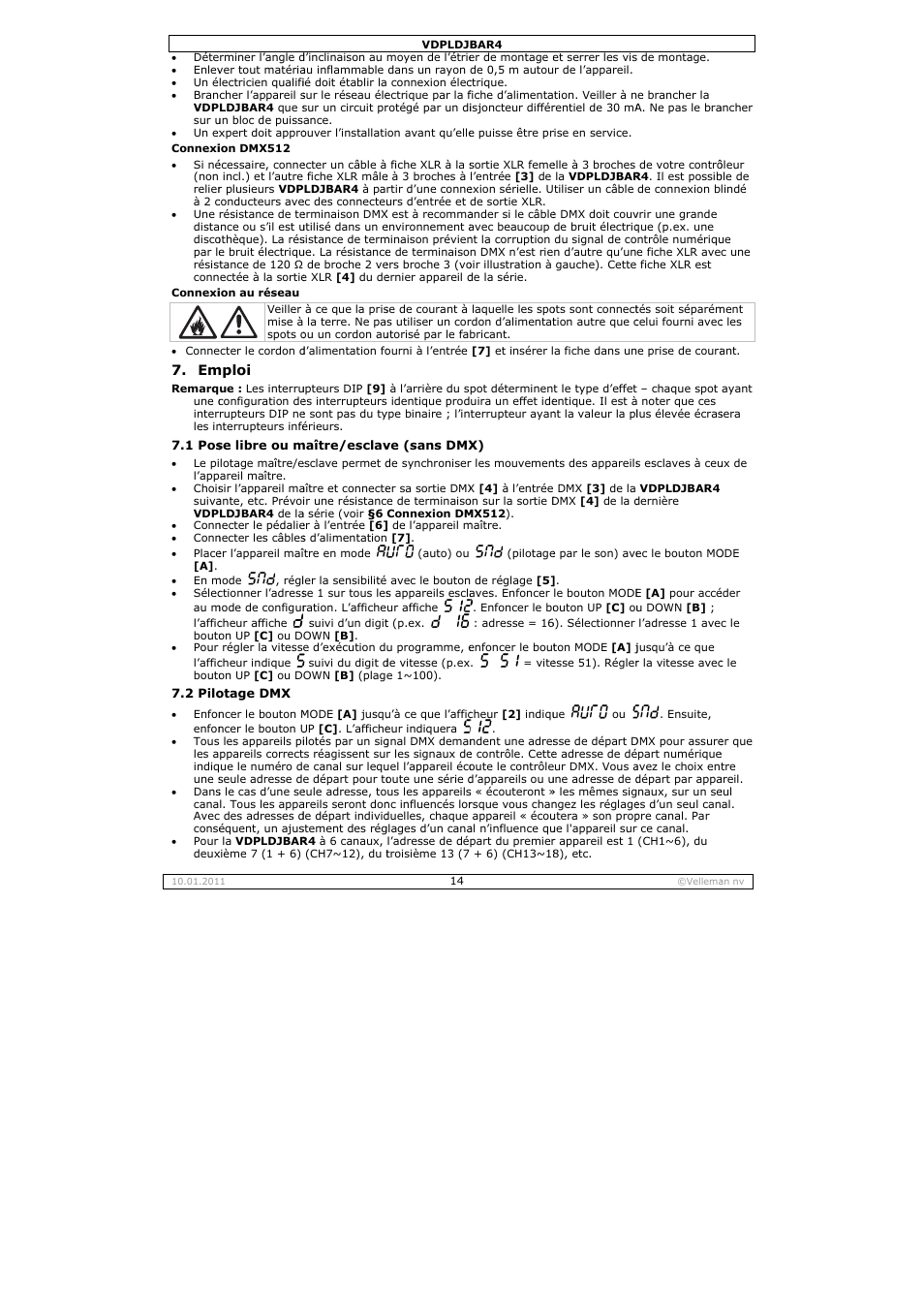 Velleman VDPLDJBAR4 User Manual | Page 14 / 27