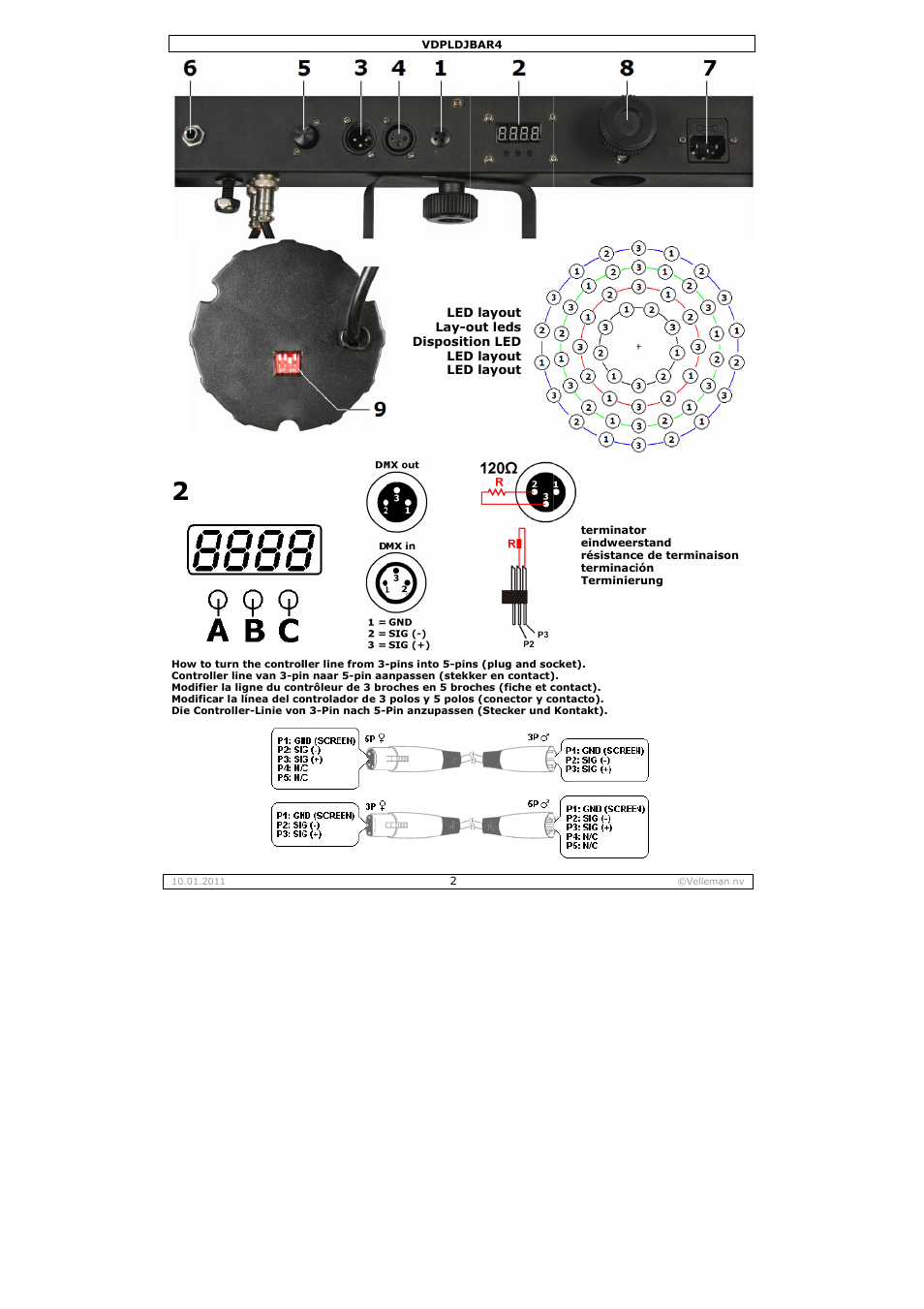 Velleman VDPLDJBAR4 User Manual | Page 2 / 27
