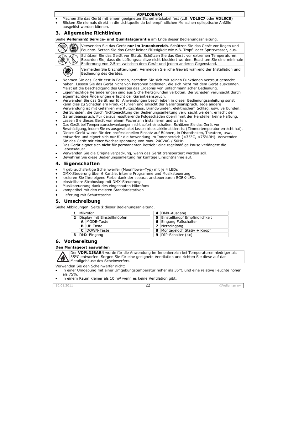 Velleman VDPLDJBAR4 User Manual | Page 22 / 27