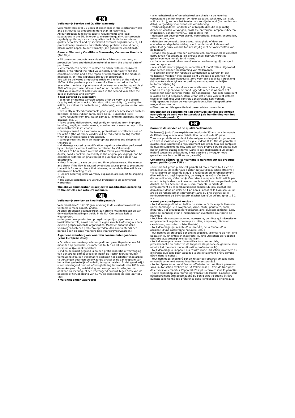 Velleman VDPLDJBAR4 User Manual | Page 26 / 27