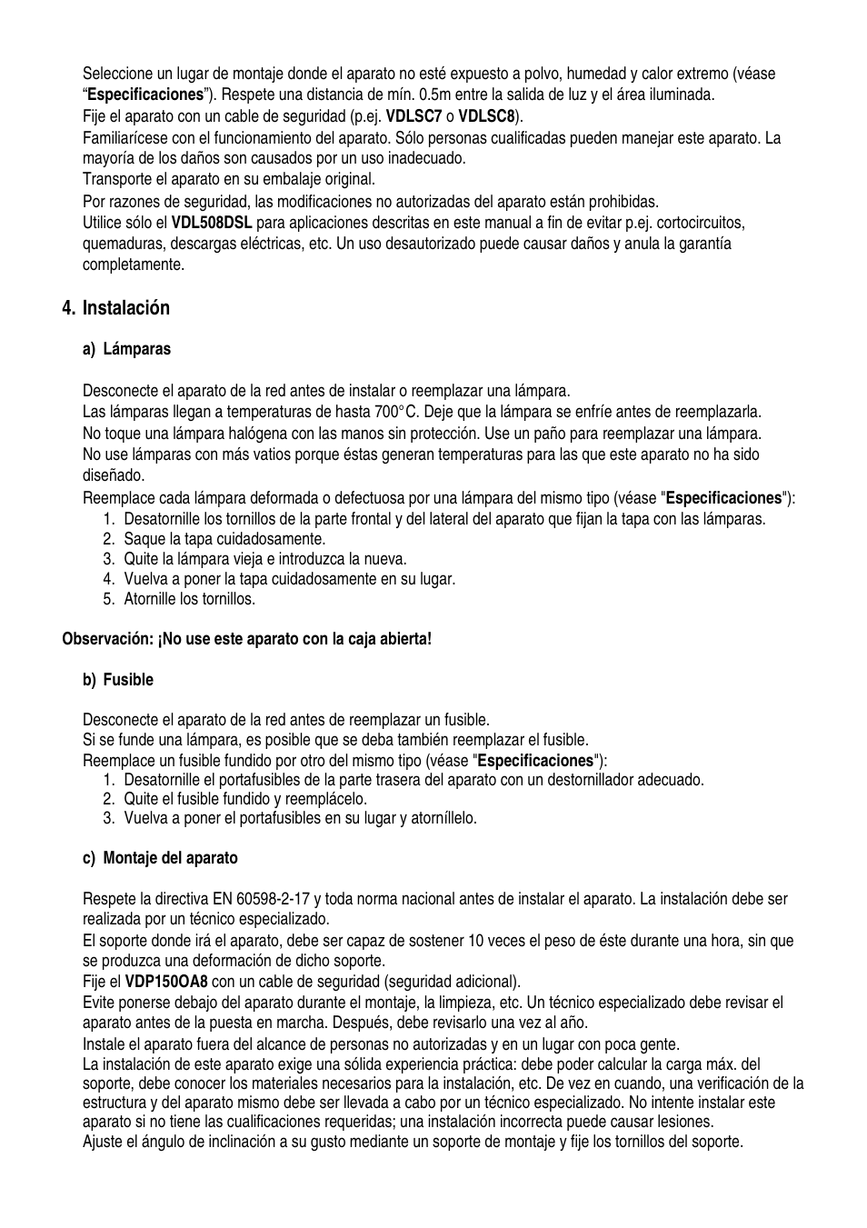 Velleman VDL508DSL User Manual | Page 10 / 14