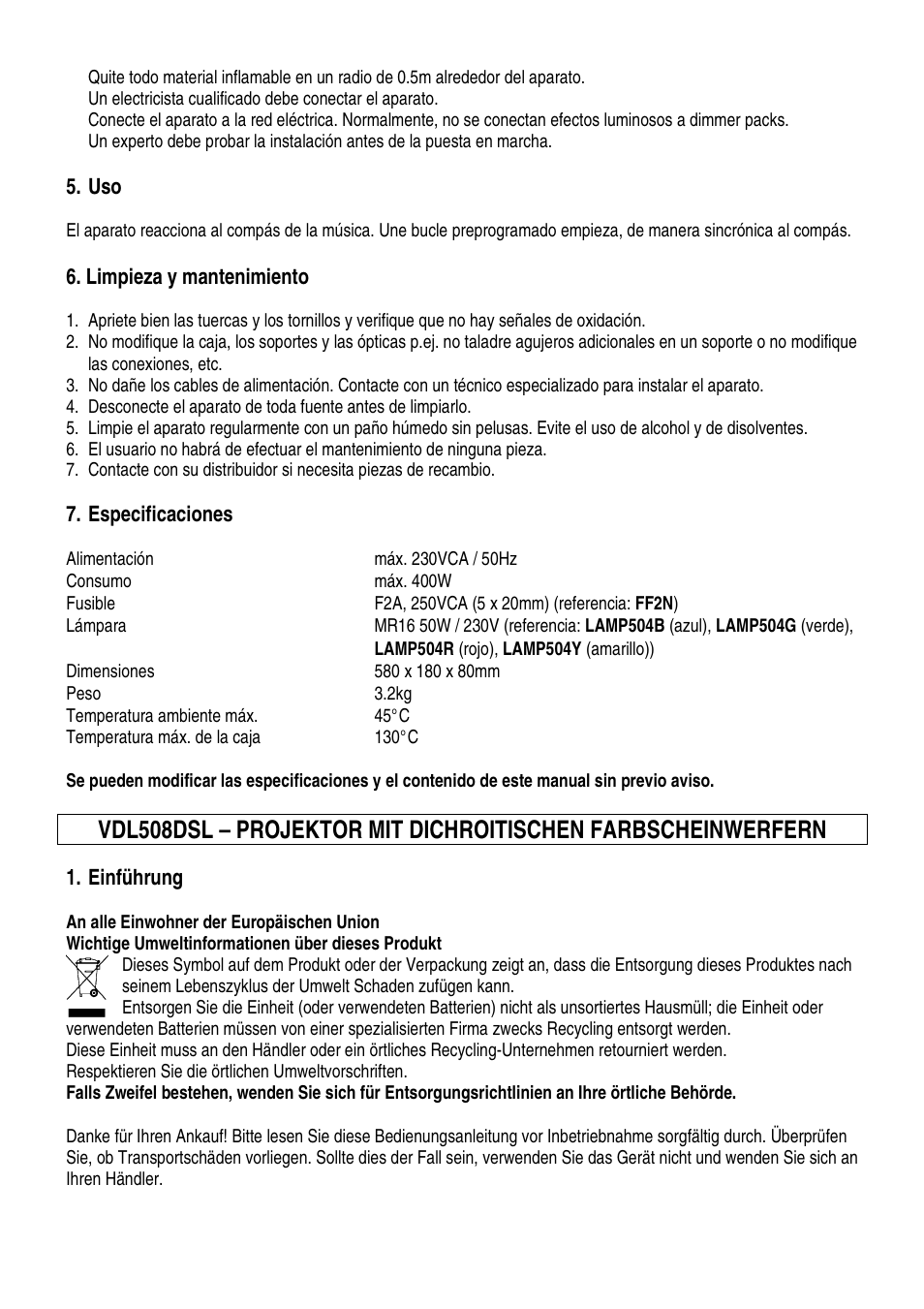 Velleman VDL508DSL User Manual | Page 11 / 14