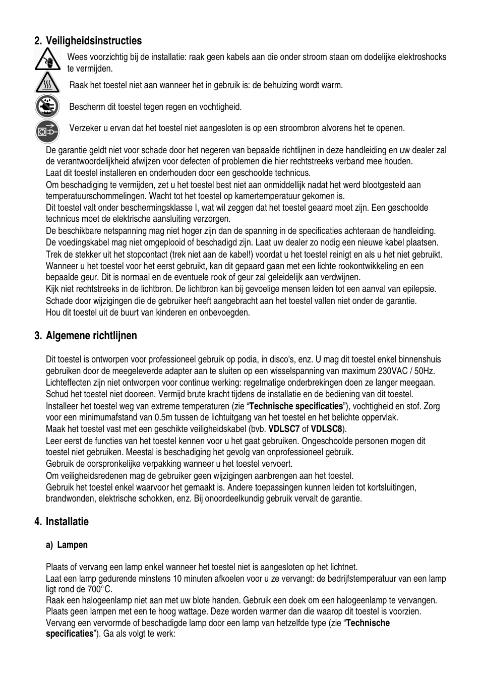 Velleman VDL508DSL User Manual | Page 4 / 14