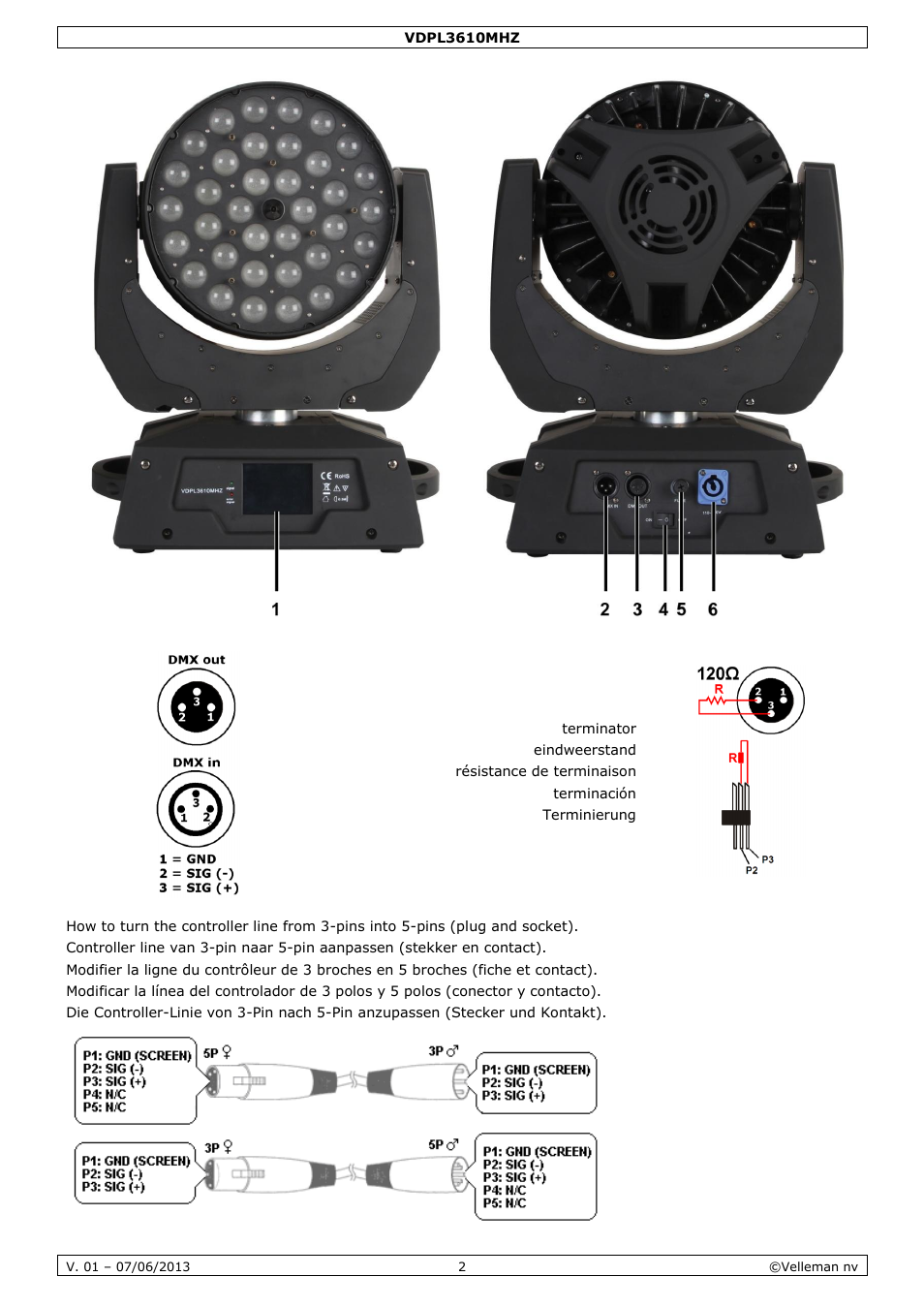 Velleman VDPL3610MHZ User Manual | Page 2 / 46