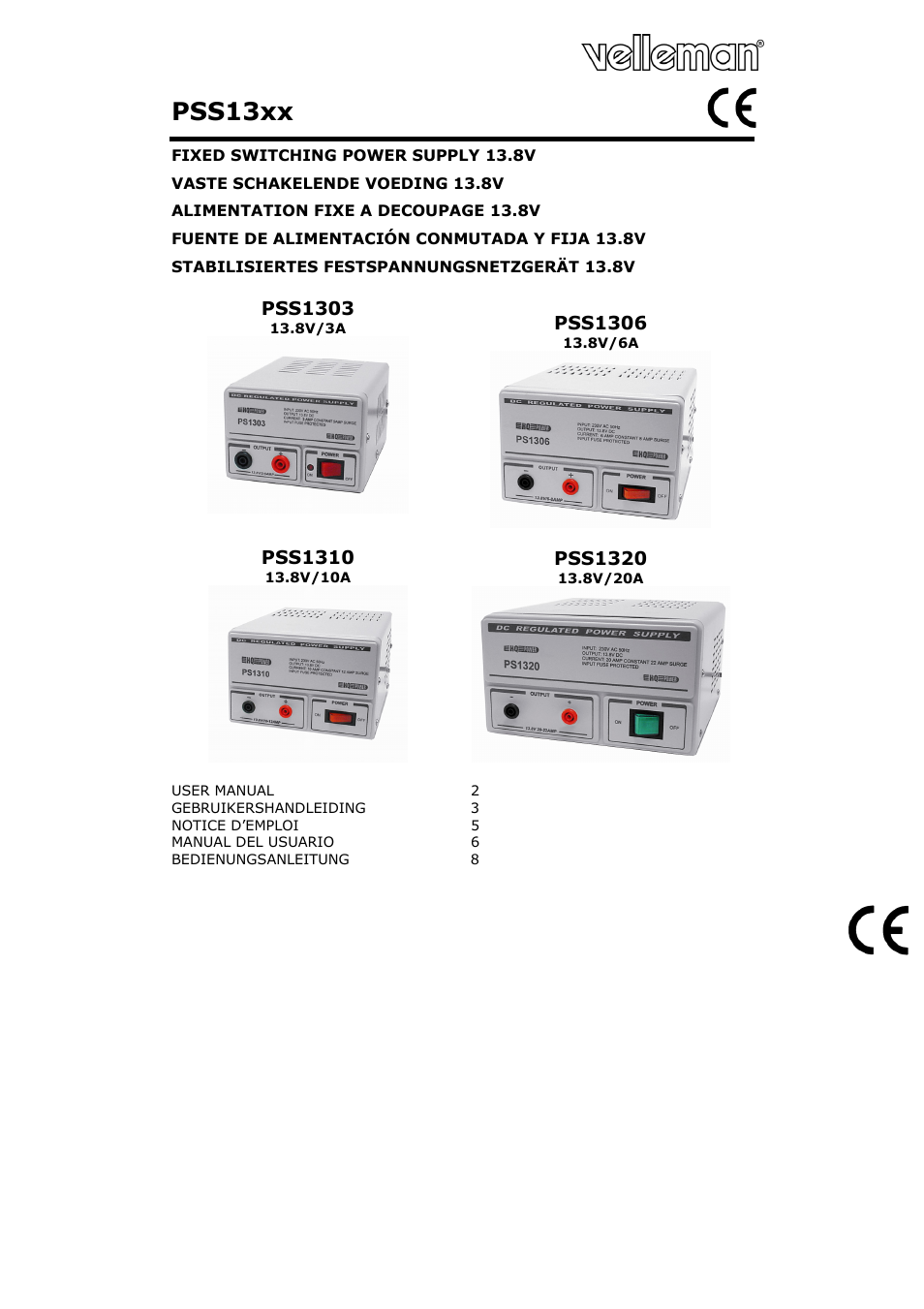 Velleman PSS1320 User Manual | 11 pages