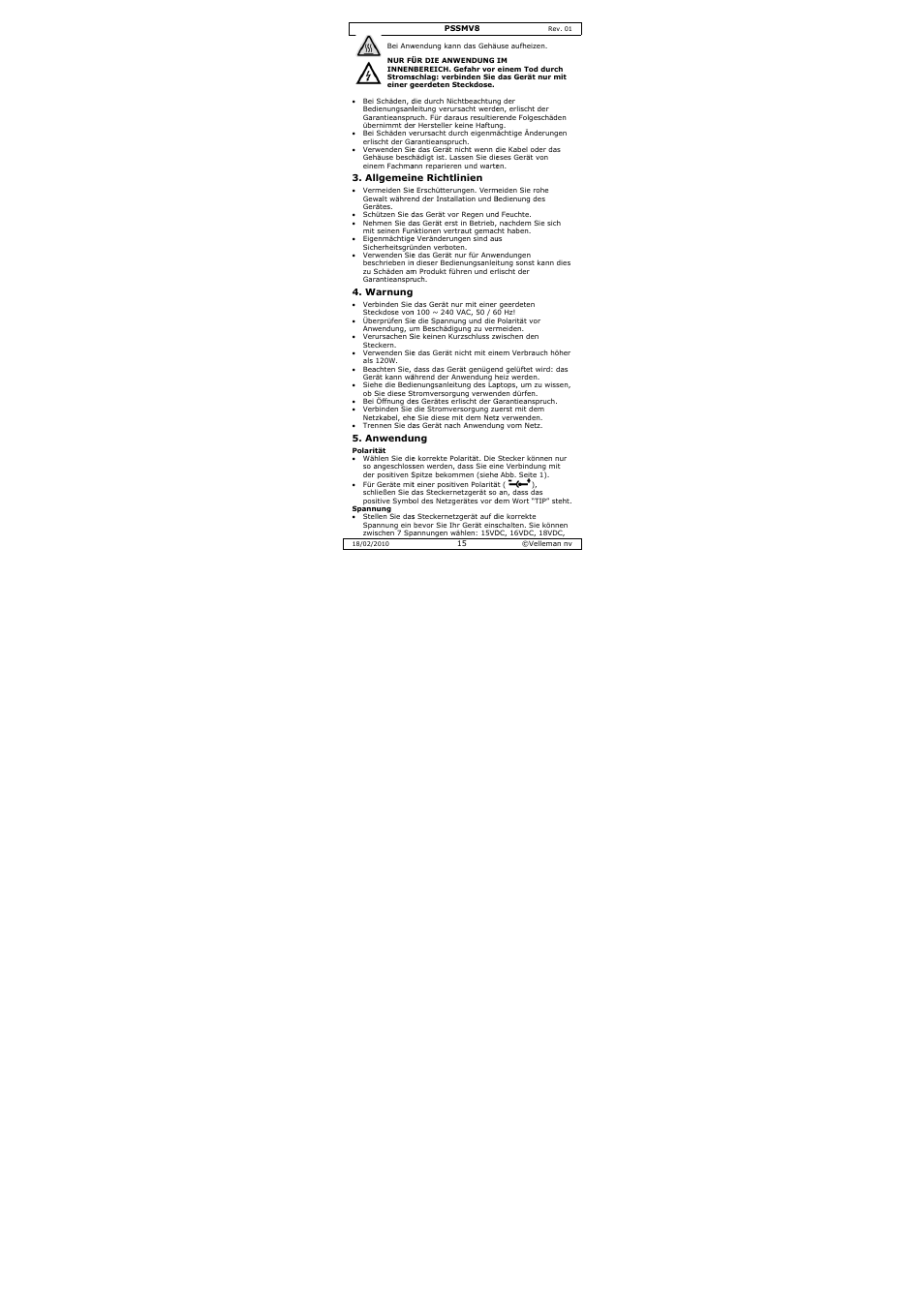 Velleman PSSMV8 User Manual | Page 15 / 20
