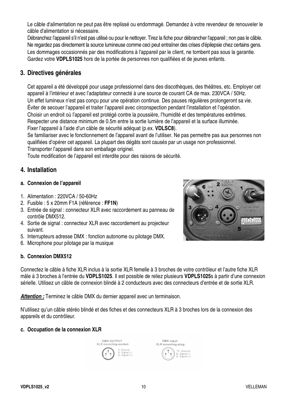 Velleman VDPLS1025 User Manual | Page 10 / 19