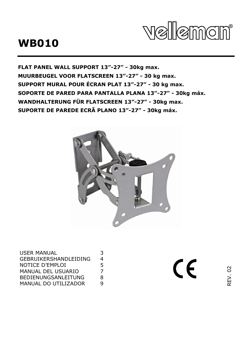 Velleman WB010 User Manual | 12 pages