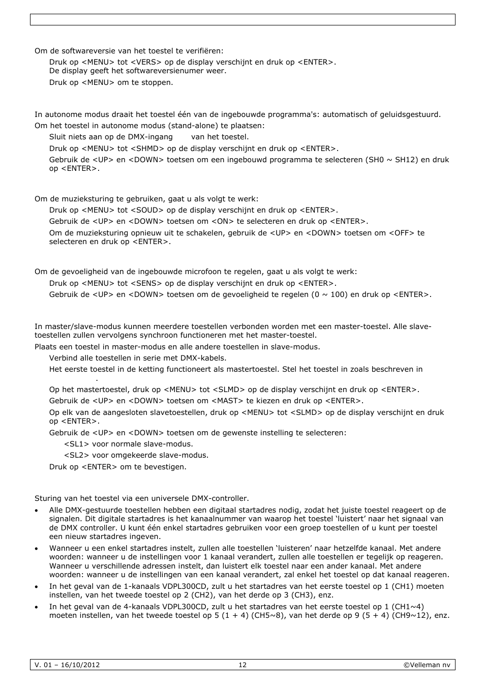 Velleman VDPL300CD User Manual | Page 12 / 35