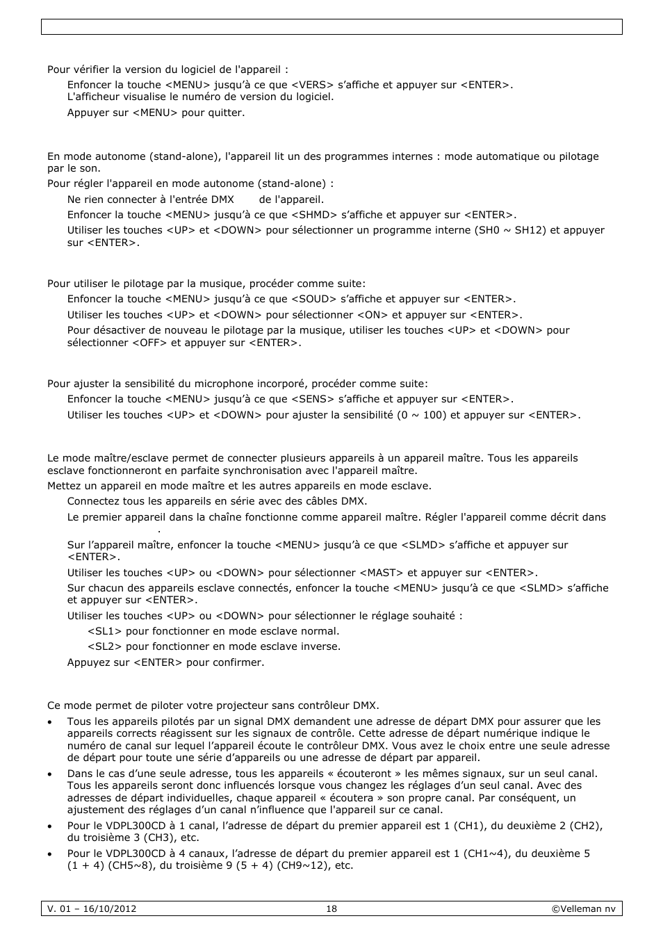 Velleman VDPL300CD User Manual | Page 18 / 35