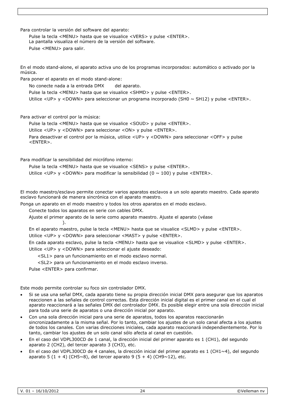 Velleman VDPL300CD User Manual | Page 24 / 35