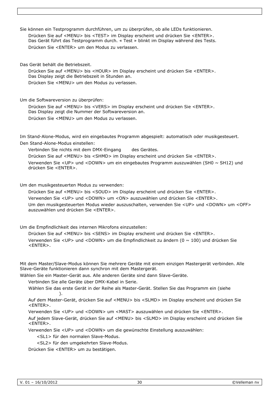 Velleman VDPL300CD User Manual | Page 30 / 35