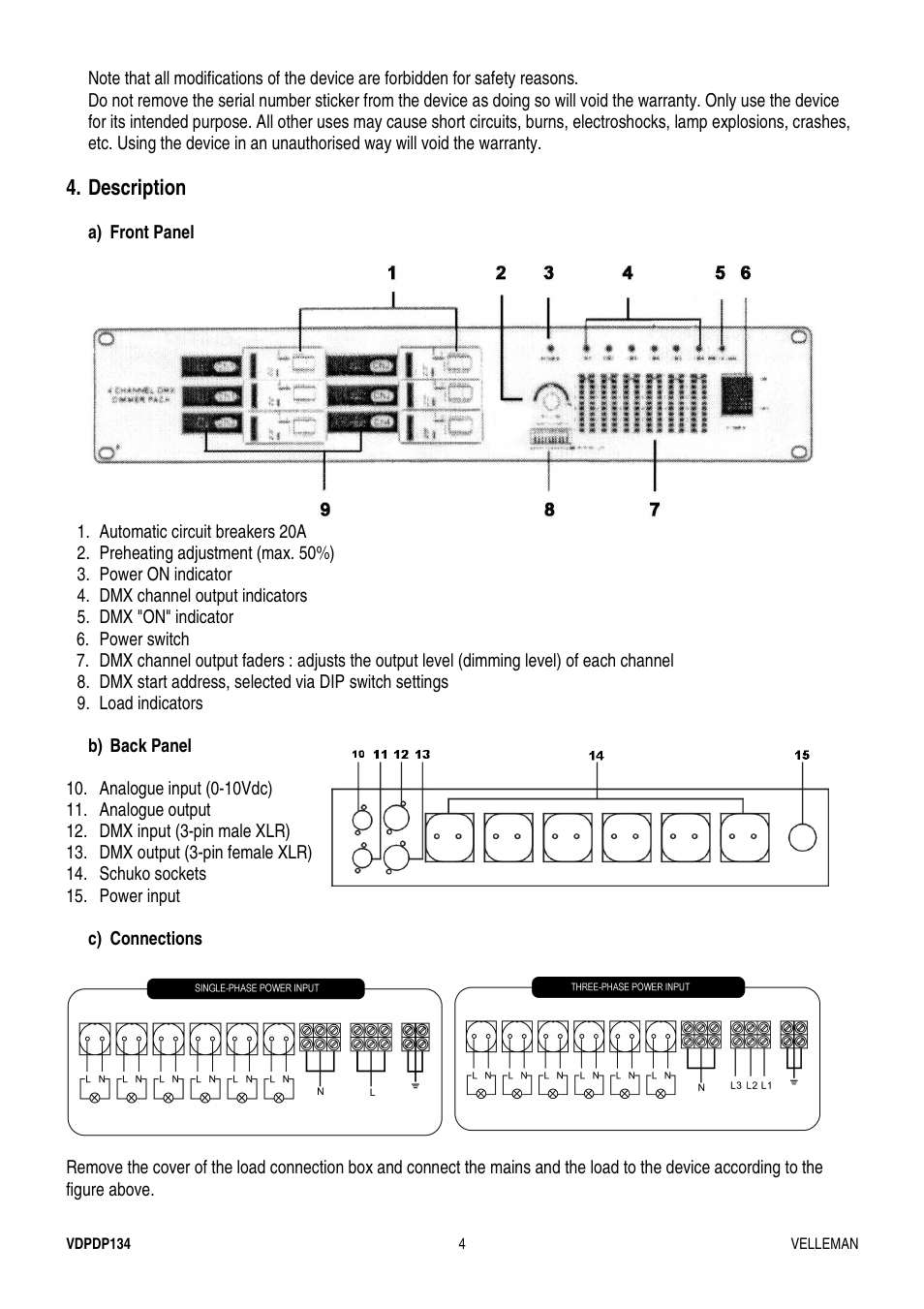 Velleman VDPDP134 User Manual | Page 4 / 19