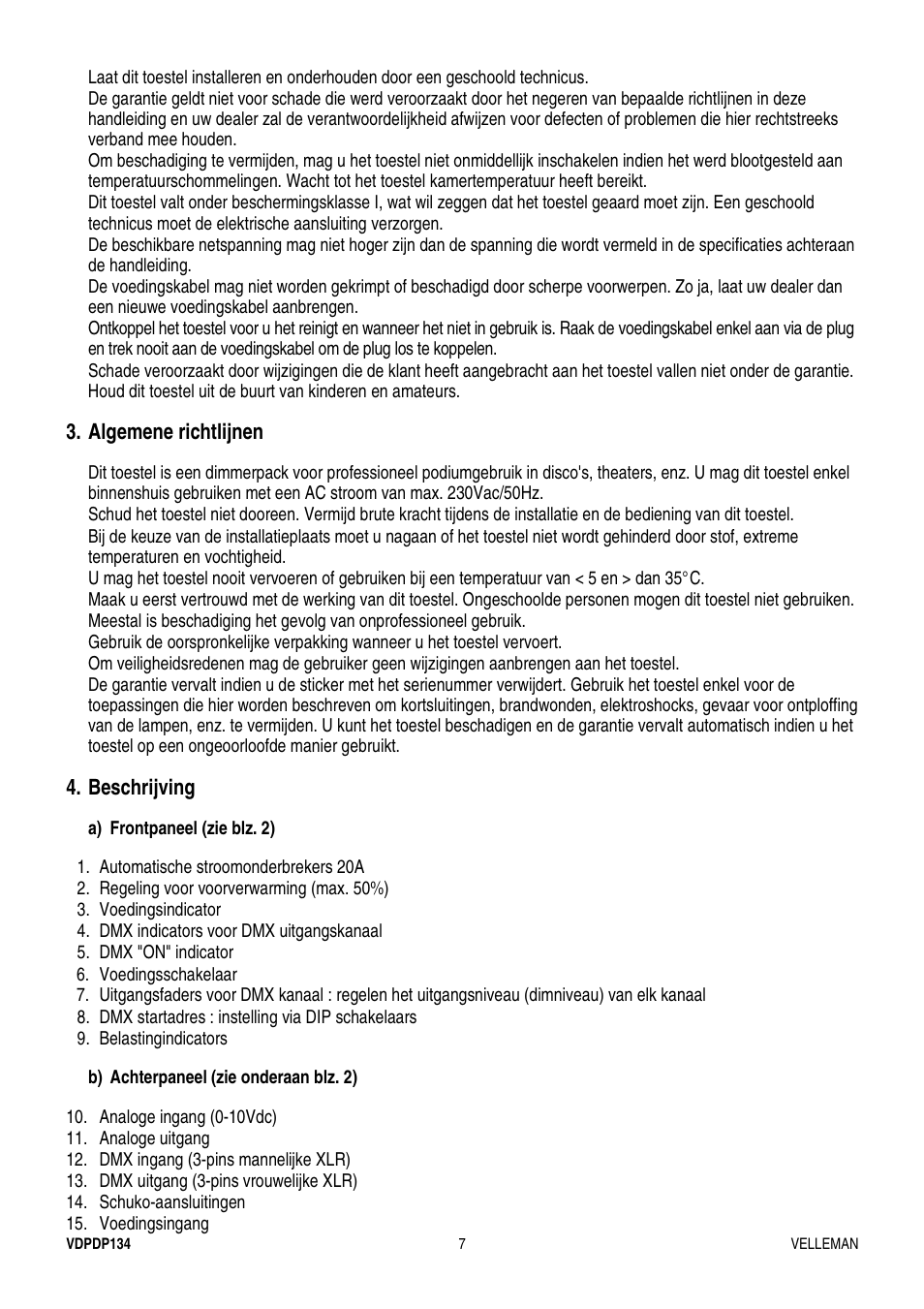 Velleman VDPDP134 User Manual | Page 7 / 19