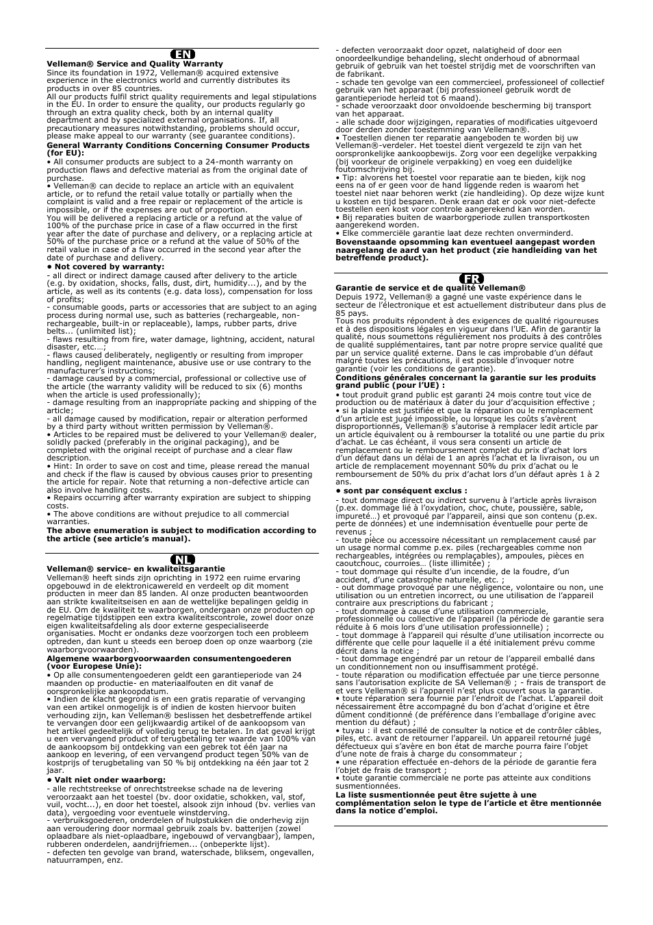 Velleman VDP7510S2 User Manual | Page 27 / 28