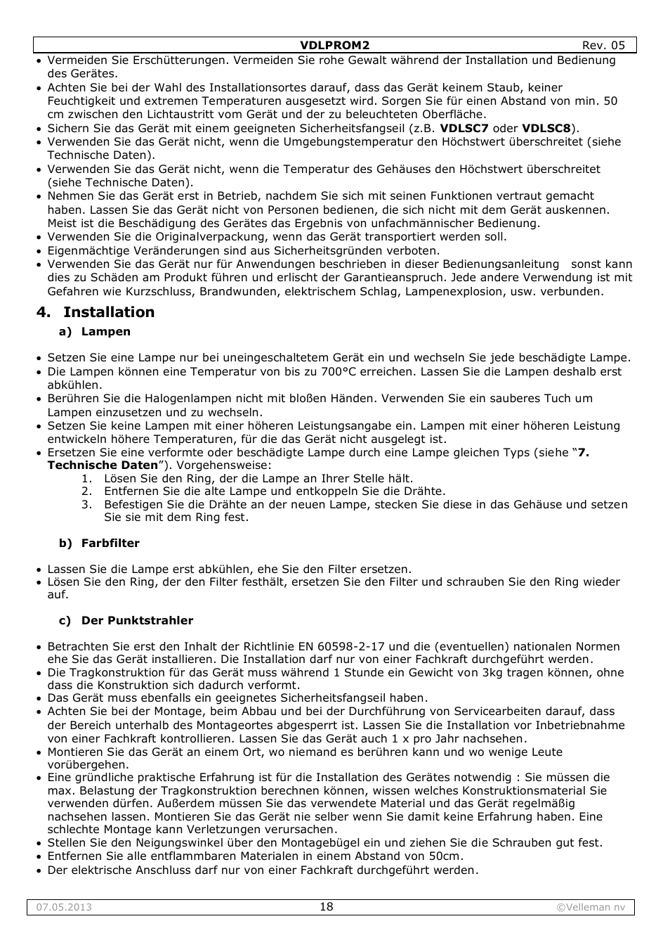 Installation | Velleman VDLPROM2 User Manual | Page 18 / 26