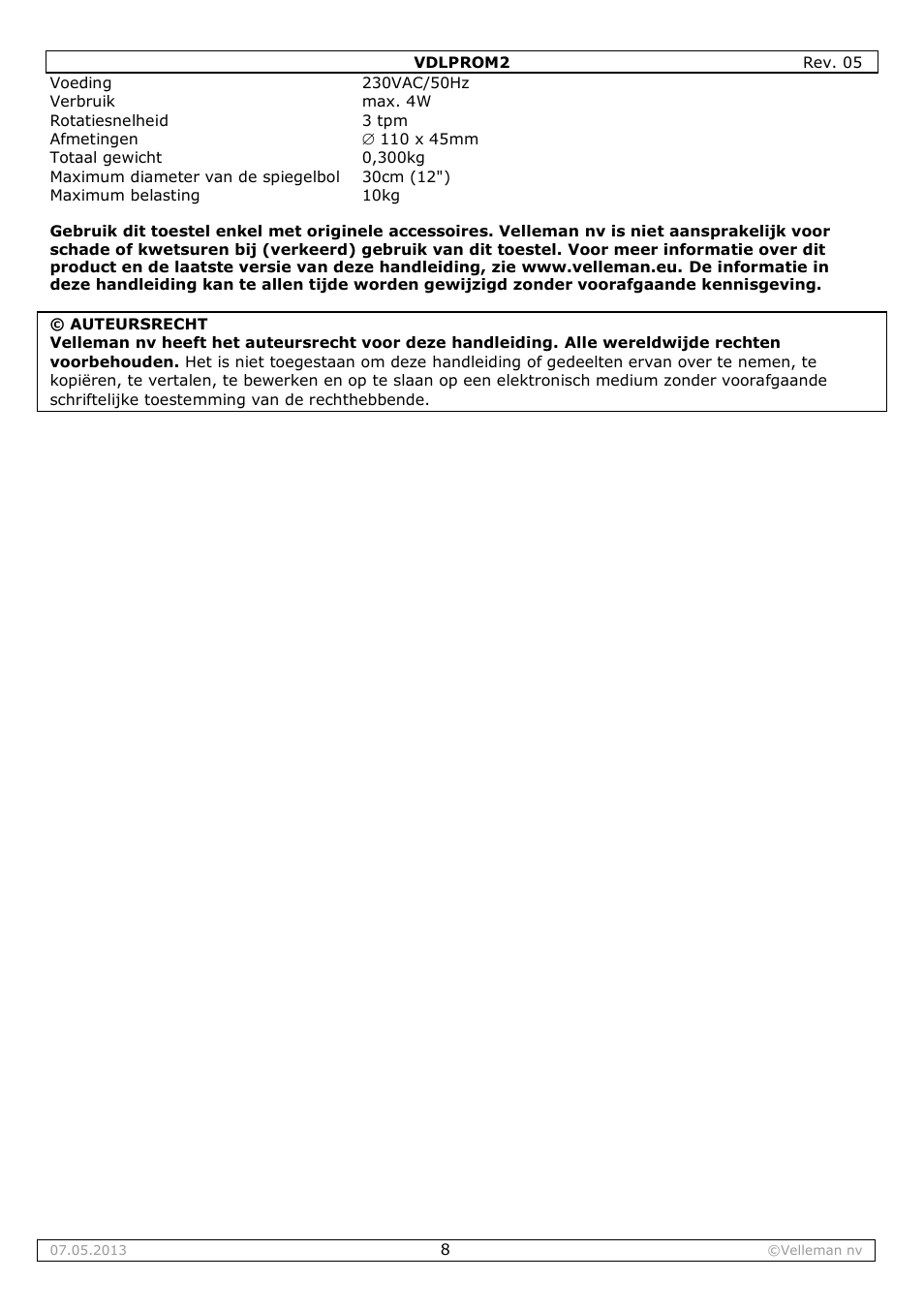 Velleman VDLPROM2 User Manual | Page 8 / 26