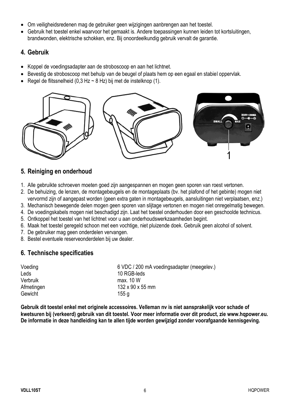 Velleman VDLL10ST User Manual | Page 6 / 14