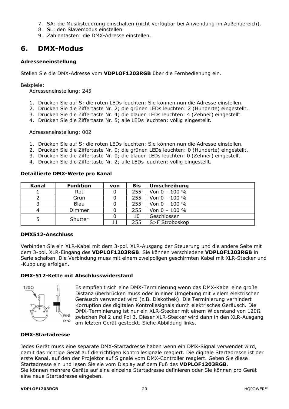 X-modu | Velleman VDPLOF1203RGB User Manual | Page 20 / 23