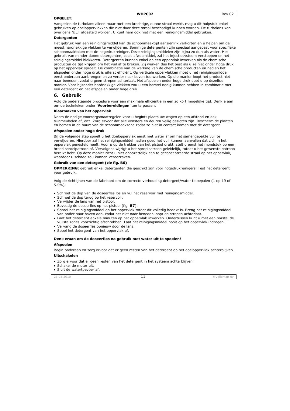 Velleman WHPC02 User Manual | Page 11 / 37