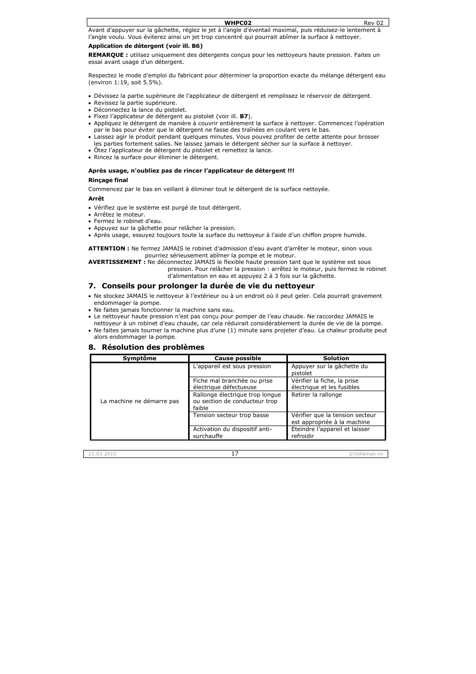 Velleman WHPC02 User Manual | Page 17 / 37