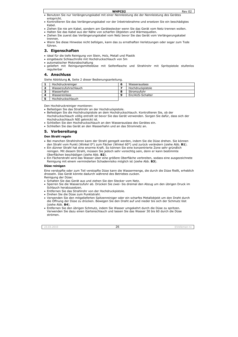 Velleman WHPC02 User Manual | Page 26 / 37