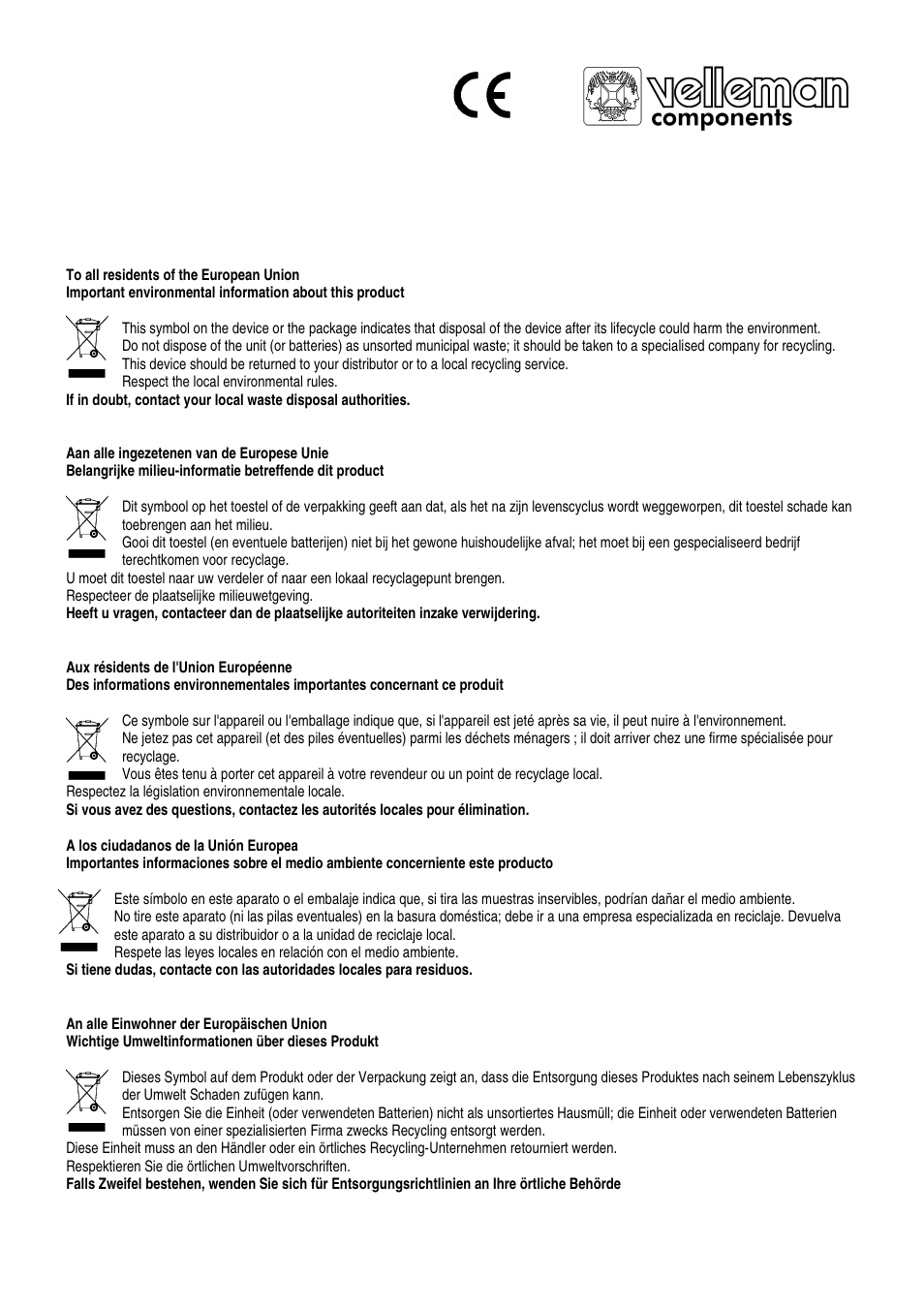 Velleman PI300BN User Manual | 33 pages